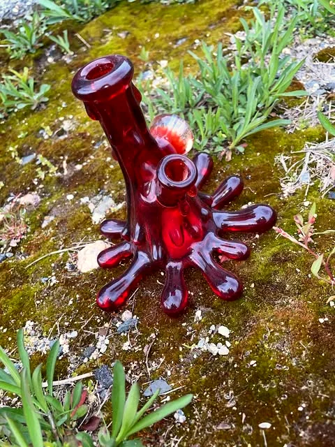 Hand-blown glass piece